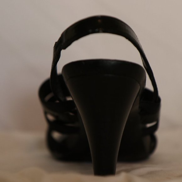 CIRCA JOAN DAVID BLACK SANDALS SIZE 9 USED - Picture 7 of 14
